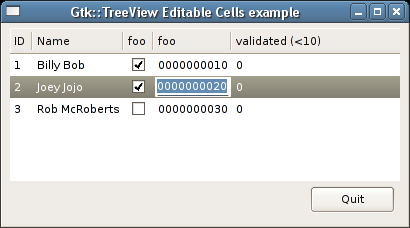 TreeView - Editable Cells